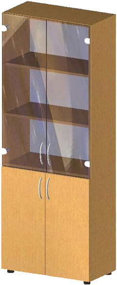 Шкаф со стеклом БЮ 418 (1825*347*700) - фото 1 - id-p251630304