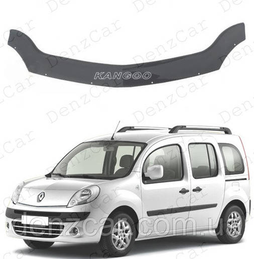 Дефлектор капота Renault Kangoo II 2008-2013\Мухобойка Рено Кенго 2, фото 2