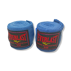 Бинт боксерський EVERLAST пара синий 3 м