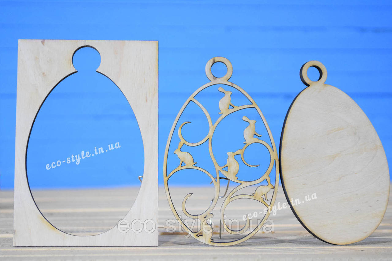 Дерев'яні загатовки Яйце з візерунком, фото 1