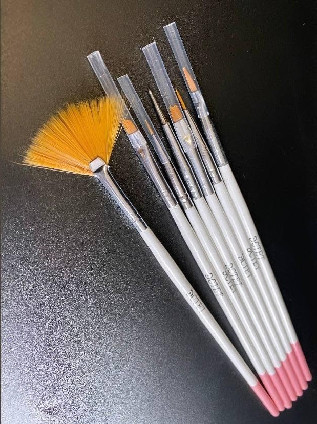 Набір пензлів для дизайну та розпису нігтів 8 штук