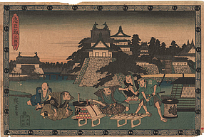 Японська гравюра 47 самураїв Сюнсе кін.18 століття період Едо