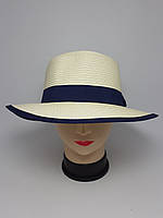 Соломенная шляпа канотье женская крем Charm 55-56.