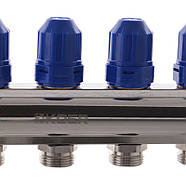 Колекторний блок з термостатичними клапанами KOER KR.1100-12 1"x12 WAYS (KR2638), фото 2