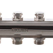 Колекторний блок з термостатичними клапанами KOER KR.1100-12 1"x12 WAYS (KR2638), фото 4