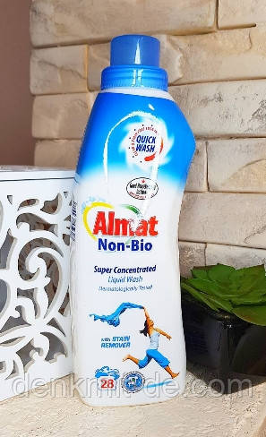 Гель для стирки с пятновыводителем суперконцентрат Almat Non-Bio with stain remover, 980 мл 28 стирок