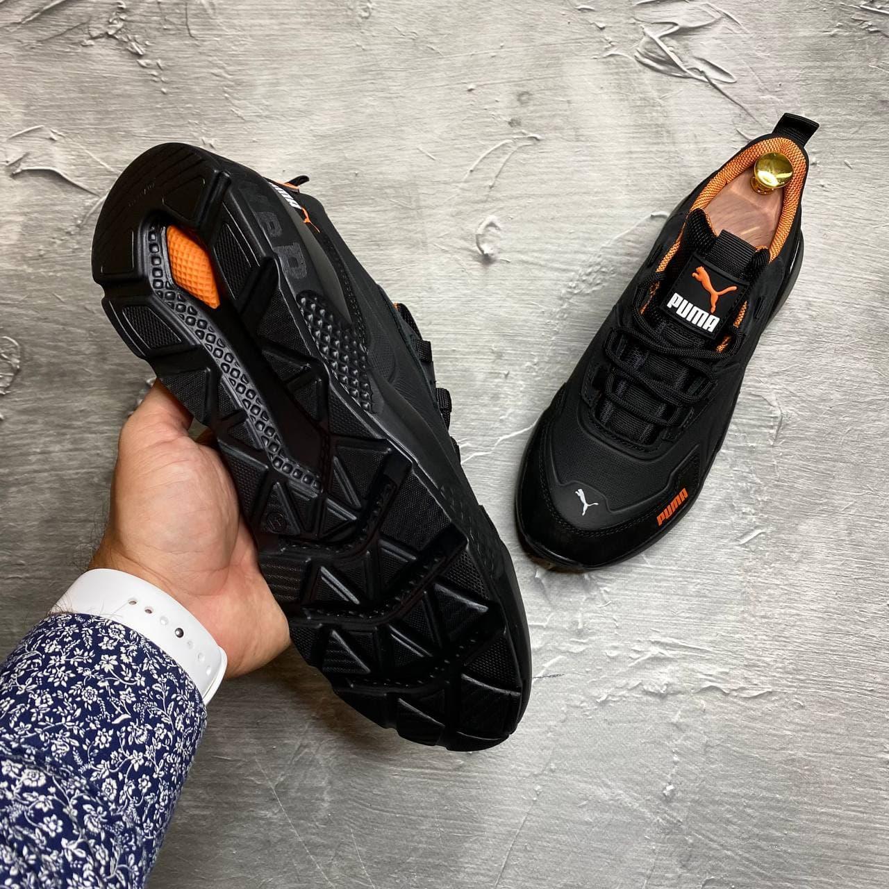 Puma black and orange clearance shoes