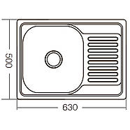 Мийка кухонна ZERIX Z6350-06-160D (decor) (ZM0562), фото 2