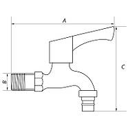 Кран для холодної води 1/2 MIXXUS BIB-02 (неірж. сталь) (SS0051), фото 2