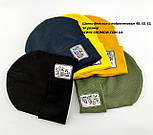 Оптом шапки 48 50 52 і 54 трикотажна подвійна дитяча шапка головні убори дитячі гурт (ОШ36005), фото 2