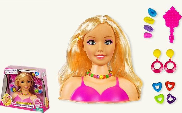 Кукла - голова "Barbie" B369-40 голова для причесок и макияжа, расческа ...