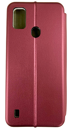 Шкіряний чохол-книжка Elegant book на ZTE Blade A51 / бордовий, фото 2