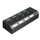 Розгалужувач USB хаб 4SW, 4-х портовий високошвидкісний, фото 3