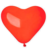 Воздушные шарики "Сердце кристалл", 10 шт, Италия - 25 см, цвет - красный