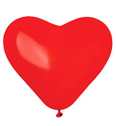 Повітряні кульки "Серце", 5 шт., Італія - 44 см, колір - червоний