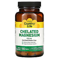 Country Life Chelated Magnesium 250 mg 180 таблеток