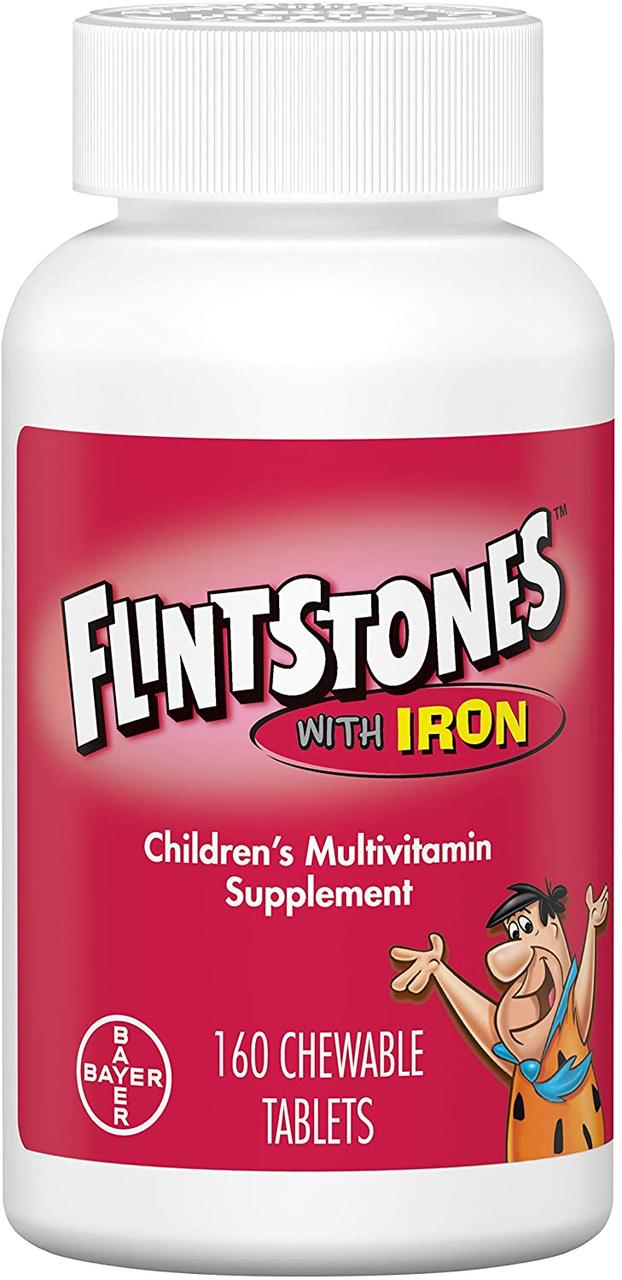Bayer Flintstones Children's Multivitamin with Iron Fruit Flavors 160 жевательных таблеток