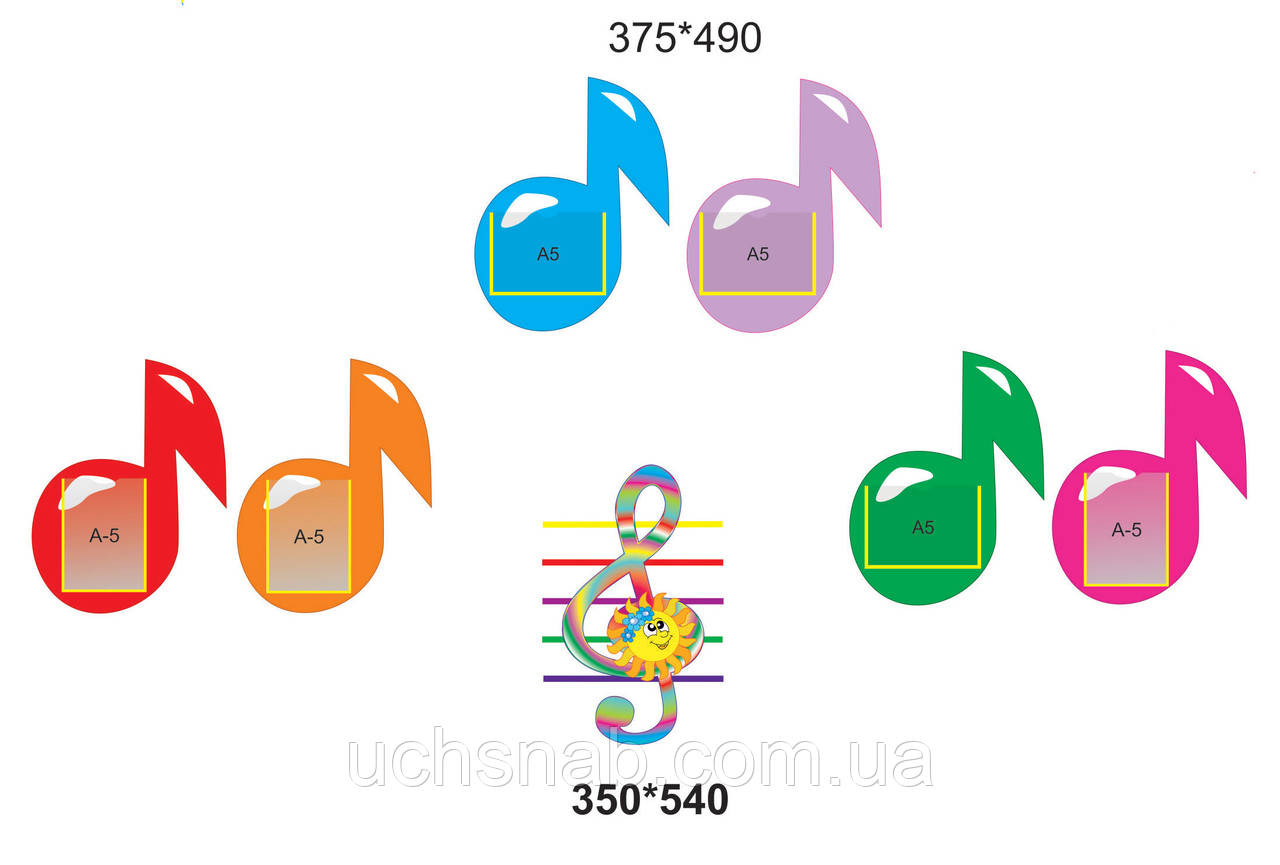 Стенди для кабінету музичного мистецтва - ноти, фото 1