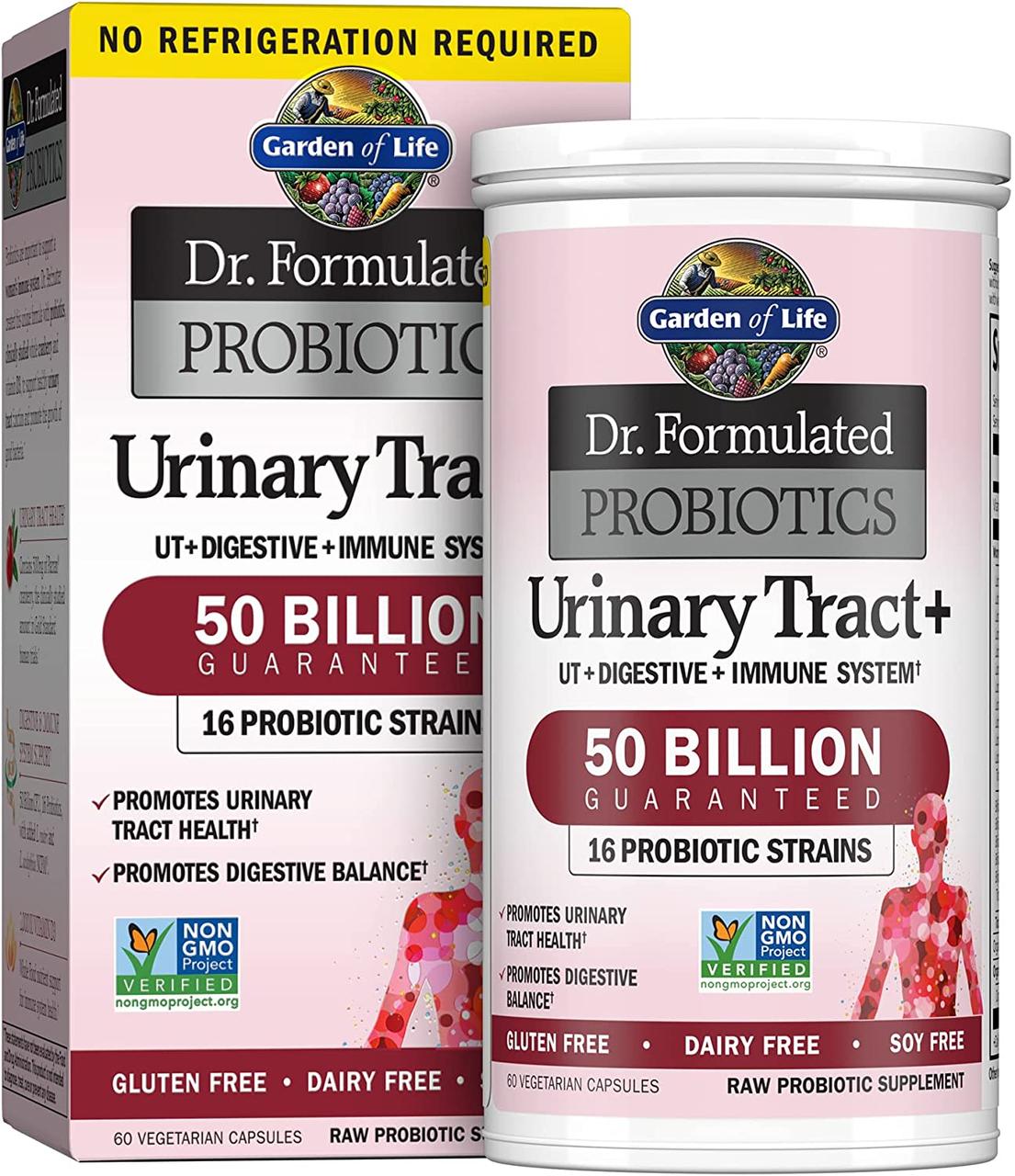 Garden of Life Dr. Formulated Probiotics Urinary Tract+ 60 вегетарианских капсул