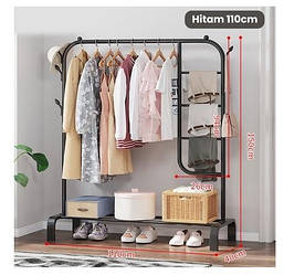 Вішалка для одягу 150х110х40 см Чорна