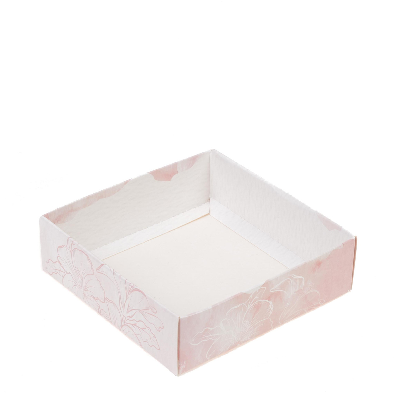 Коробка 120х120х35 для пряника з прозорою кришкою, пудра, фото 1