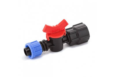 Стартовий кран з внутрішньою різьбою 3/4", для крапельної стрічки, (фурнітура для монтажу крапельного поливу)