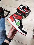 Баскетбольні кросівки Air Jordan 1 Retro Black Toe, фото 3