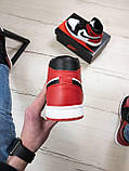 Баскетбольні кросівки Air Jordan 1 Retro Black Toe, фото 5