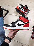Баскетбольні кросівки Air Jordan 1 Retro Black Toe, фото 2