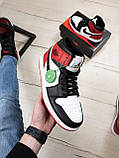 Баскетбольні кросівки Air Jordan 1 Retro Black Toe, фото 6