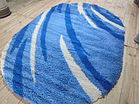 Голубой пушистый ковёр 2 на 3 Турция ворс 5 см