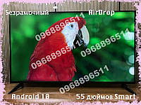 Безрамочный Samsung TV Smart 55 + T2 / Wi-Fi / Youtube / Android 13 / Ultra HD 4K