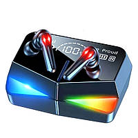 Беспроводные наушники M28 сенсорные игровые наушники HD Stereo - LED Display. Power Bank