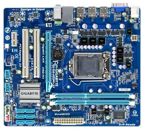 Материнська плата GigaByte GA-H55M-S2 (Intel H55, PCI-Ex16, DDR3) s1156 Б/В