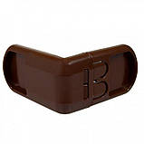 Замок блокіратор кутовий від дітей (двокнопочний) коричневий, фото 4