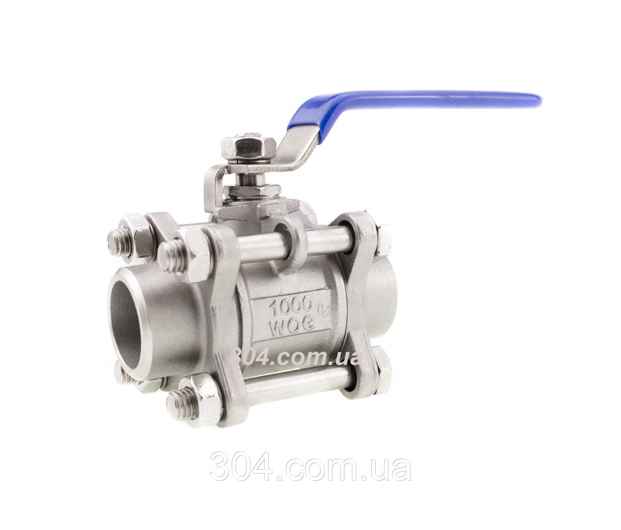 Кульовий кран нержавіючий 3-складовий, під приварку Ду 25 (1 дюйм) AISI 304, фото 1