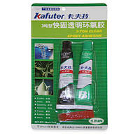 Клей эпоксидный 2-компонентный Transparent Quick & Green Transparent Epoxy Super; 20 грамм; Kafuter