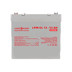 Акумулятор LPM-GL 12V-55 Ah