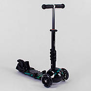Самокат триколісний 5в1 з батьківською ручкою Best Scooter 10999 абстракція, фото 2