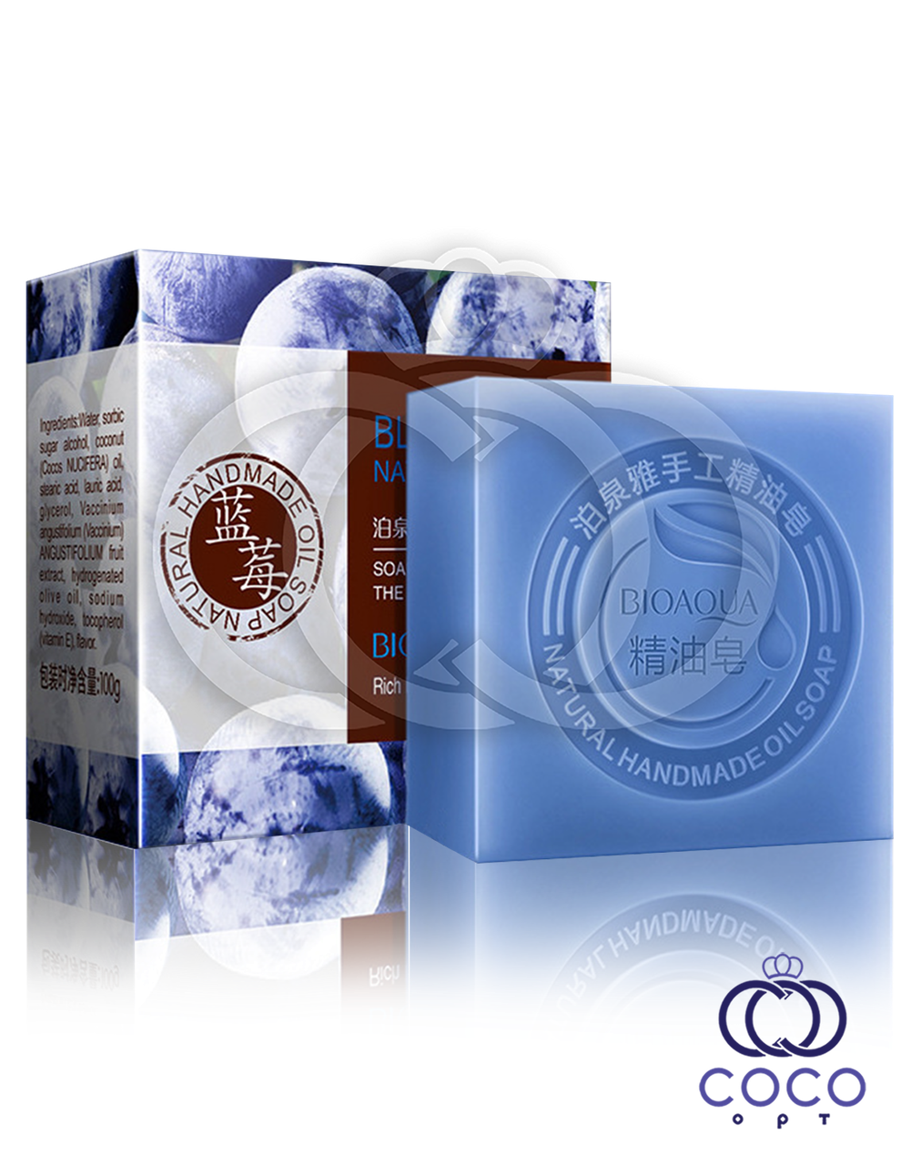 Мило ручної роботи Bioaqua Blueberry Handmade Oil Soap з екстрактом чорниці та кокосовою олією 100 г