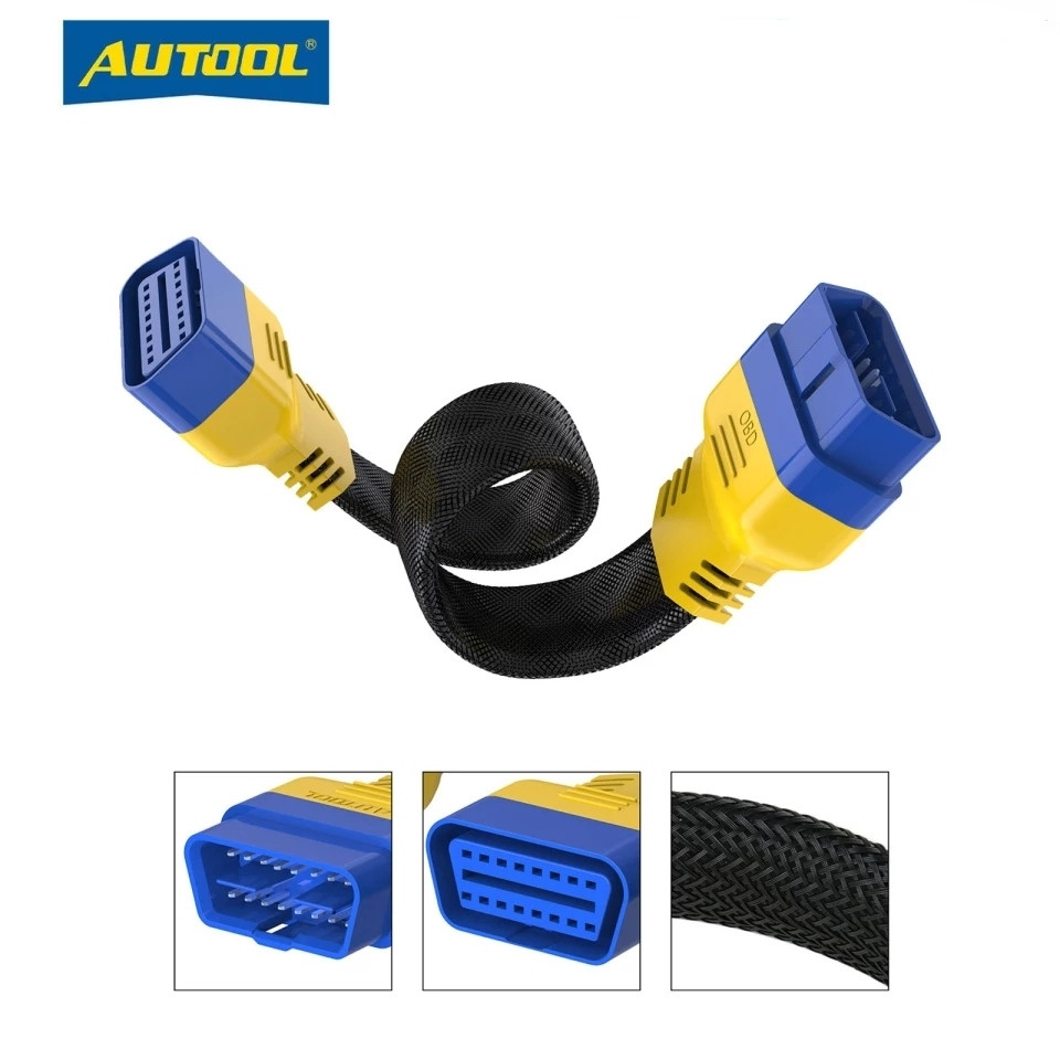 AUTOOL УДЛИННИК 60 см OBDII роз'єм 16pin універсальний Easydiag/THINKDIAG/THINKDRIVER/ELM327 OBDII Cable