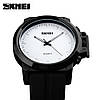 Класичні чоловічі годинники Skmei 1208 Чорні з білим циферблатом, фото 7