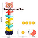 Розвиваюча гра для малюків 556-1  Спуск з  м'ячиками 7 поверхів, фото 8