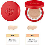ХІТ продажу Тональний кушон з матовим фінішем 23 тон MISSHA Velveet Finish Cushion, фото 9