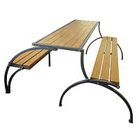 Лавка + стол с металлическими ножками "Трансформер"