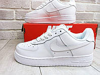 Модные кроссовки N!ke Air Force Low Triple White белые