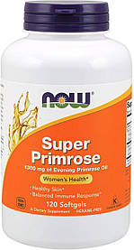 Олія вечірньої примули, Now Foods Super Primrose 1300mg (120caps)