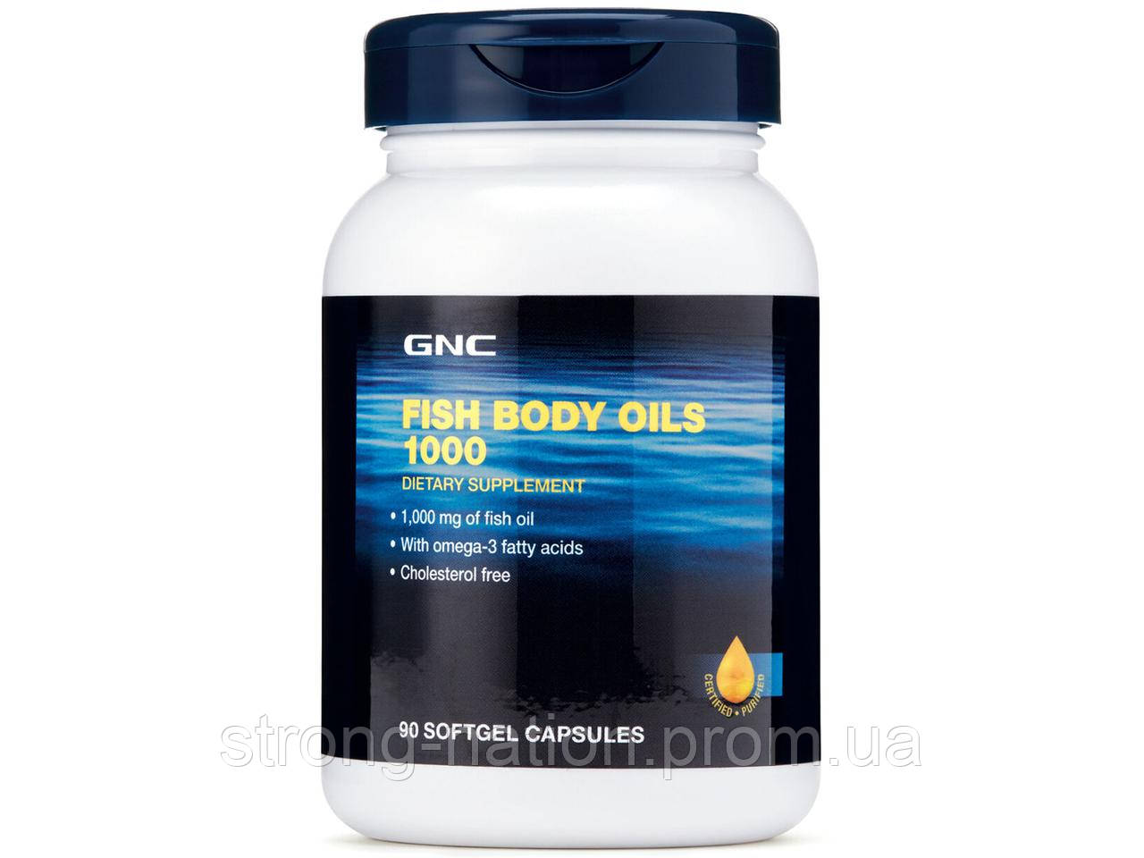 FISH BODY OIL | 90 softgels | GNC, (Рыбий жир)