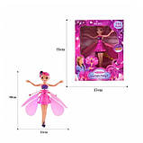 Інтерактивна лялька Flying літаюча фея з зарядкою від USB 20см Рожева 3586 (489087), фото 9