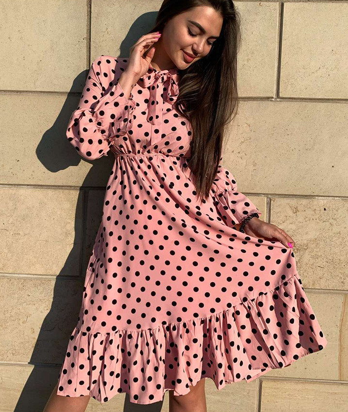 Женское Летнее Платье с Длинным Рукавом, Розовое Женское Летнее Платье ...